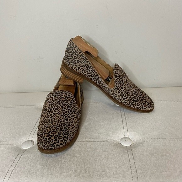 Lucky Brand Cahill Leopard Print Loafer Eyelash Sophia Leather Loafers Size 10 - Picture 4 of 12
